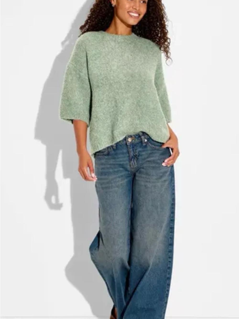 Wild Fable Crew Neck Sweater Green Medium NWT